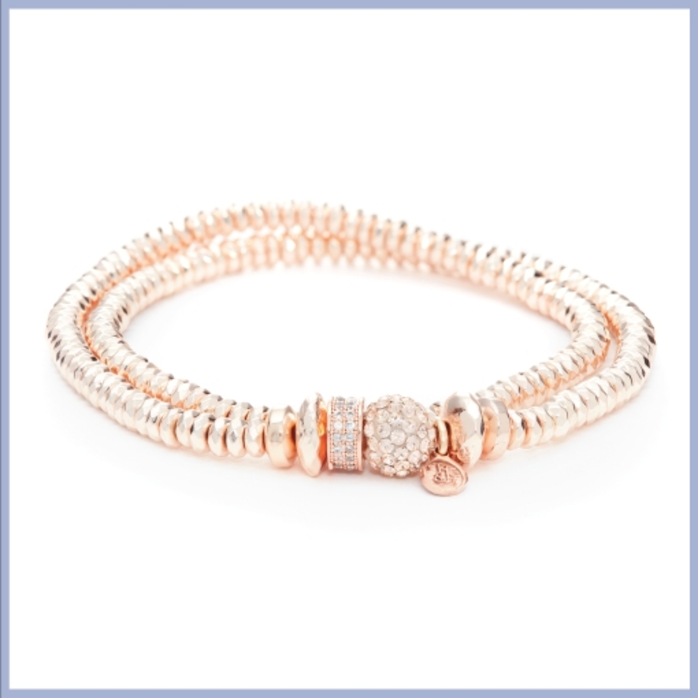 Elegant Rose Gold Beaded Bracelet